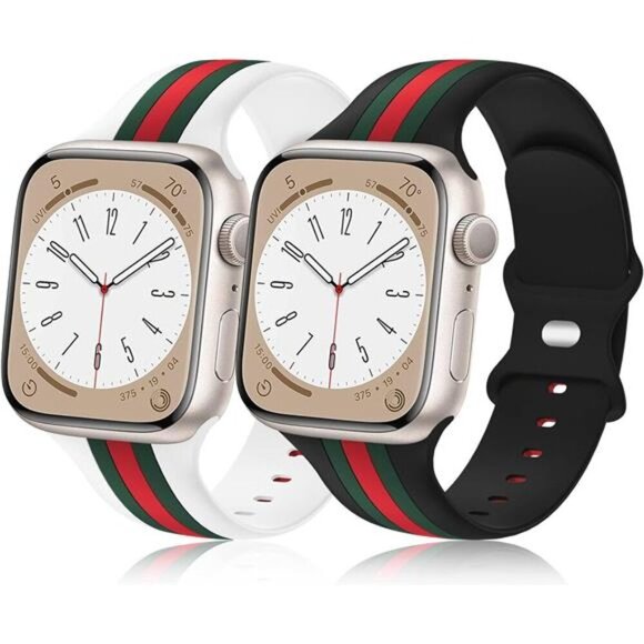 NEW Set of 2 Luxury Apple Watch Bands - Picture 1 of 5